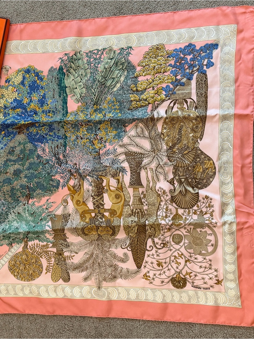 Vintage Hermes Légendes de l'Arbre Silk Scarf Twill 90 - Picture 8 of 11